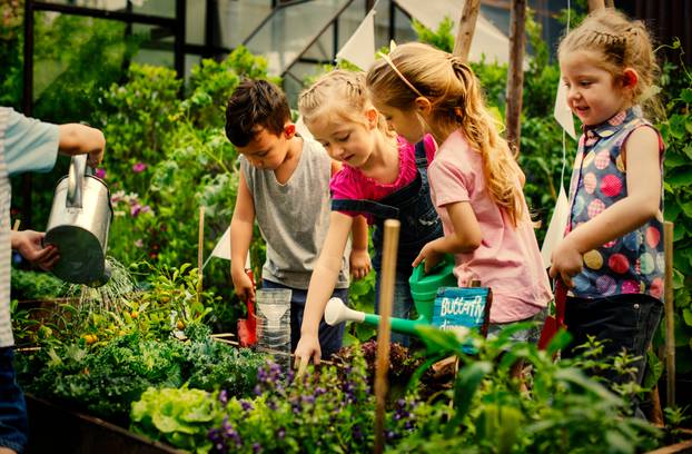Kids,Learning,How,To,Farm,And,Garden