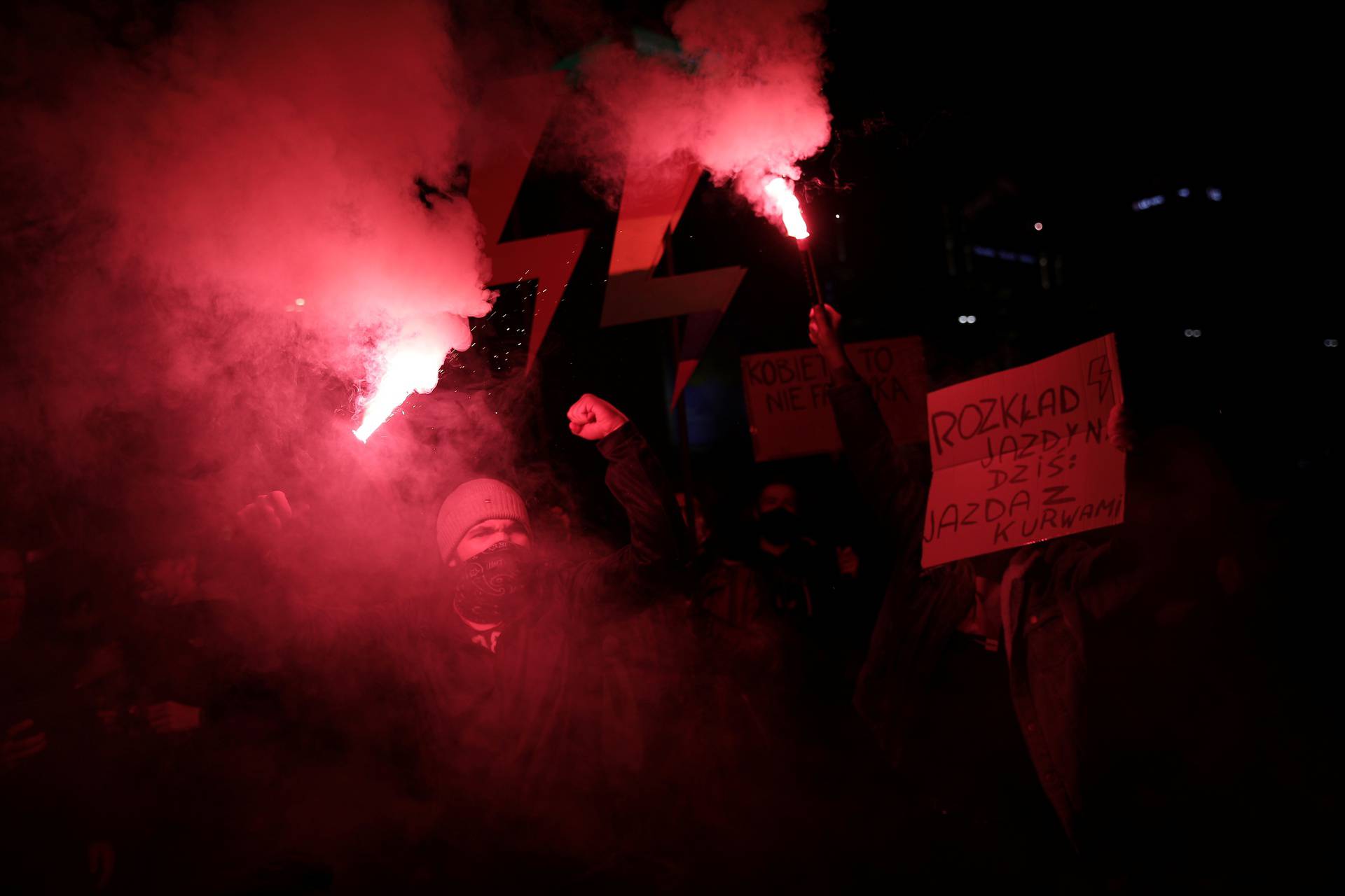 Protest against Poland's Constitutional Tribunal ruling on abortion, in Warsaw