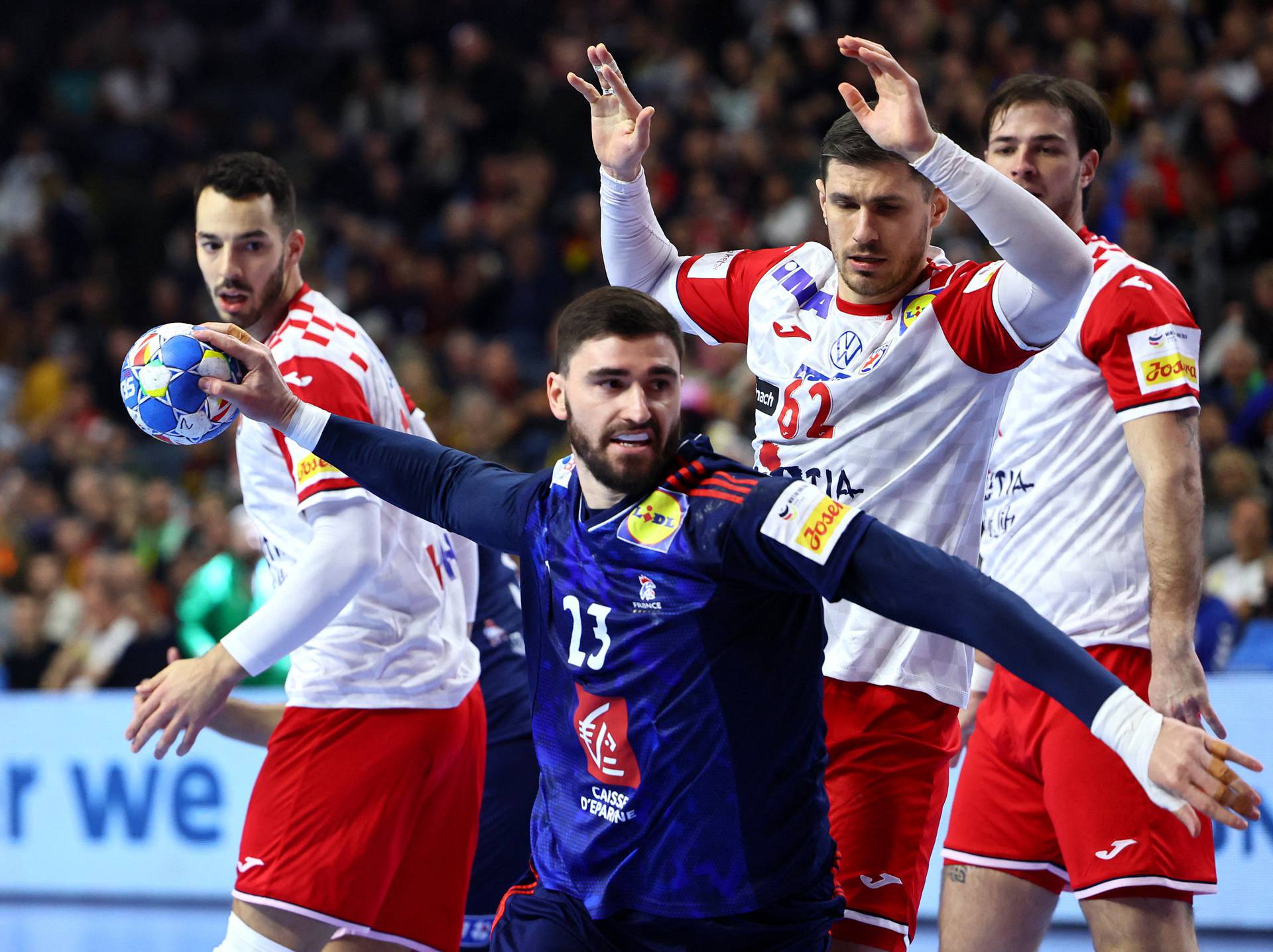 EHF 2024 Men's European Handball Championship - Main Round - France v Croatia