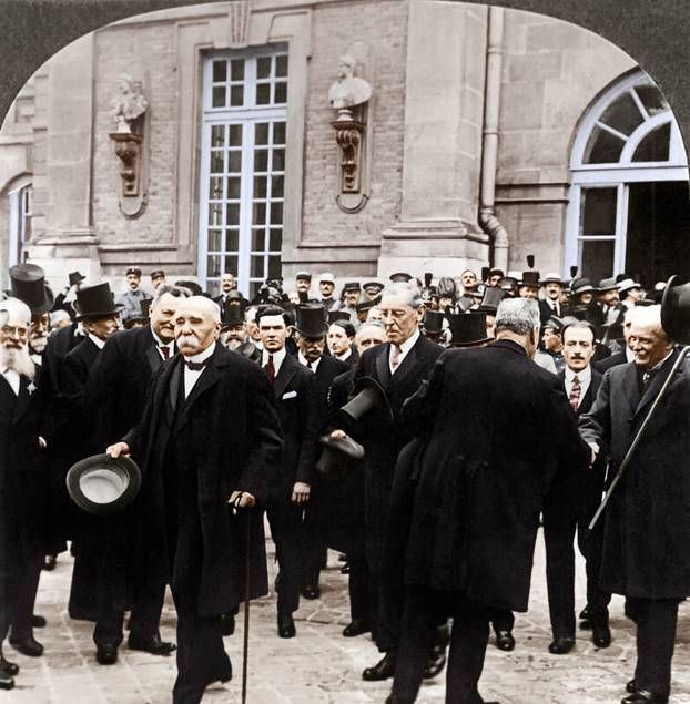 Clemenceau, Wilson, George Versailles 1919