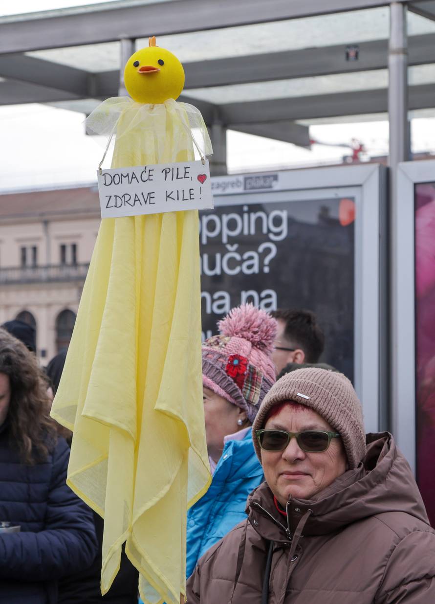 Zagreb: Prosvjed protiv kompleksa industrijskih megafarmi i klaonica peradi u Sisačko-moslavačkoj županiji