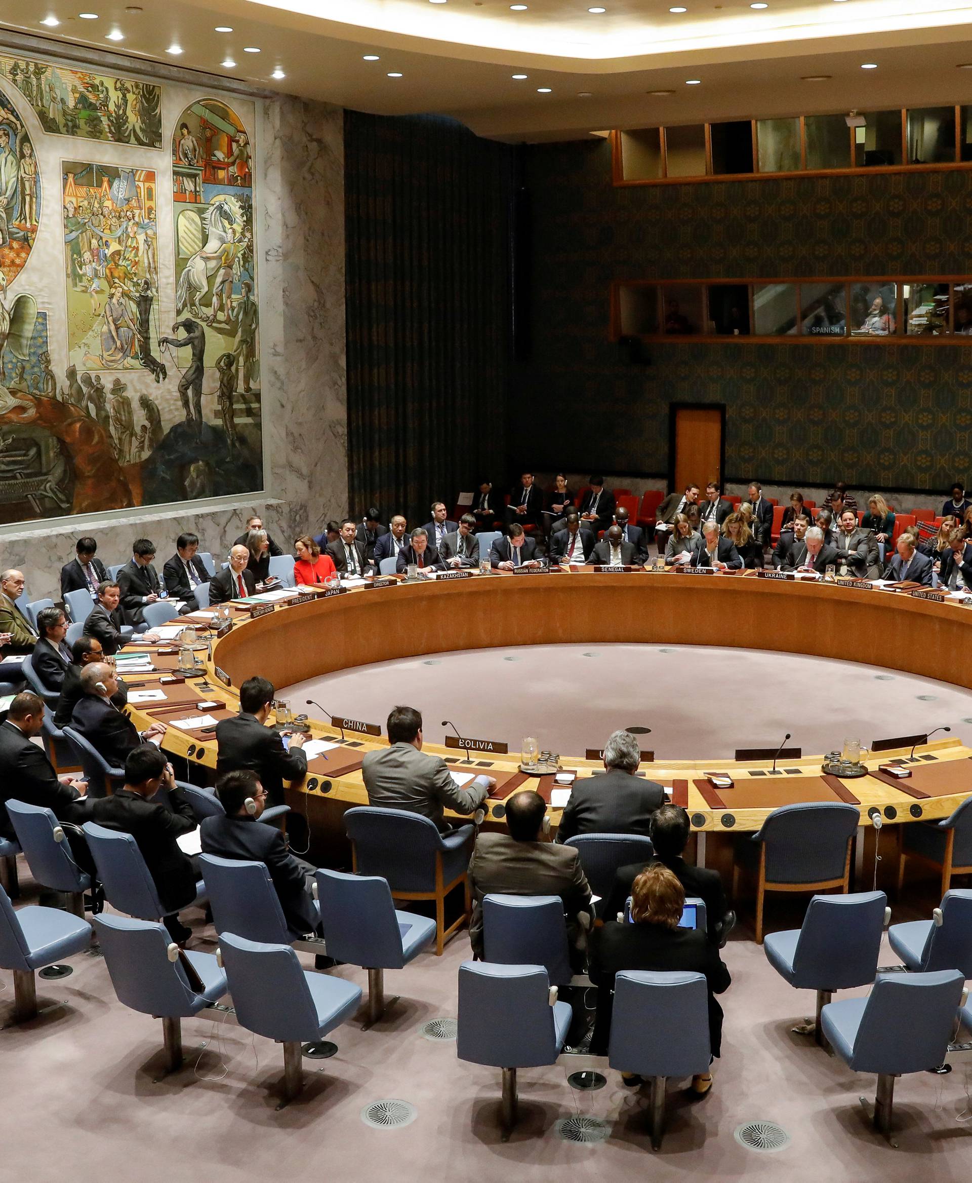 The United Nations Security Council meets on the situation in the Middle East, including Palestine, at U.N. Headquarters in New York