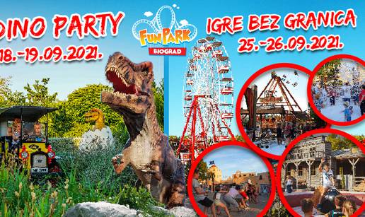 Fun Park Biograd zatvara sezonu uz dinosaure, Igre bez granica, vatromet i lampione!