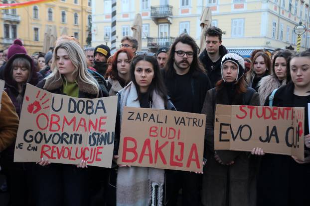 Rijeka: Skup podrške studentima u Srbiji