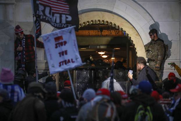 Supporters of U.S. President Donald Trump gather in Washington