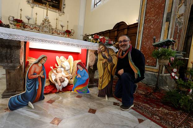 Nativity scene with two mothers of Baby Jesus goes on display in Southern Italy