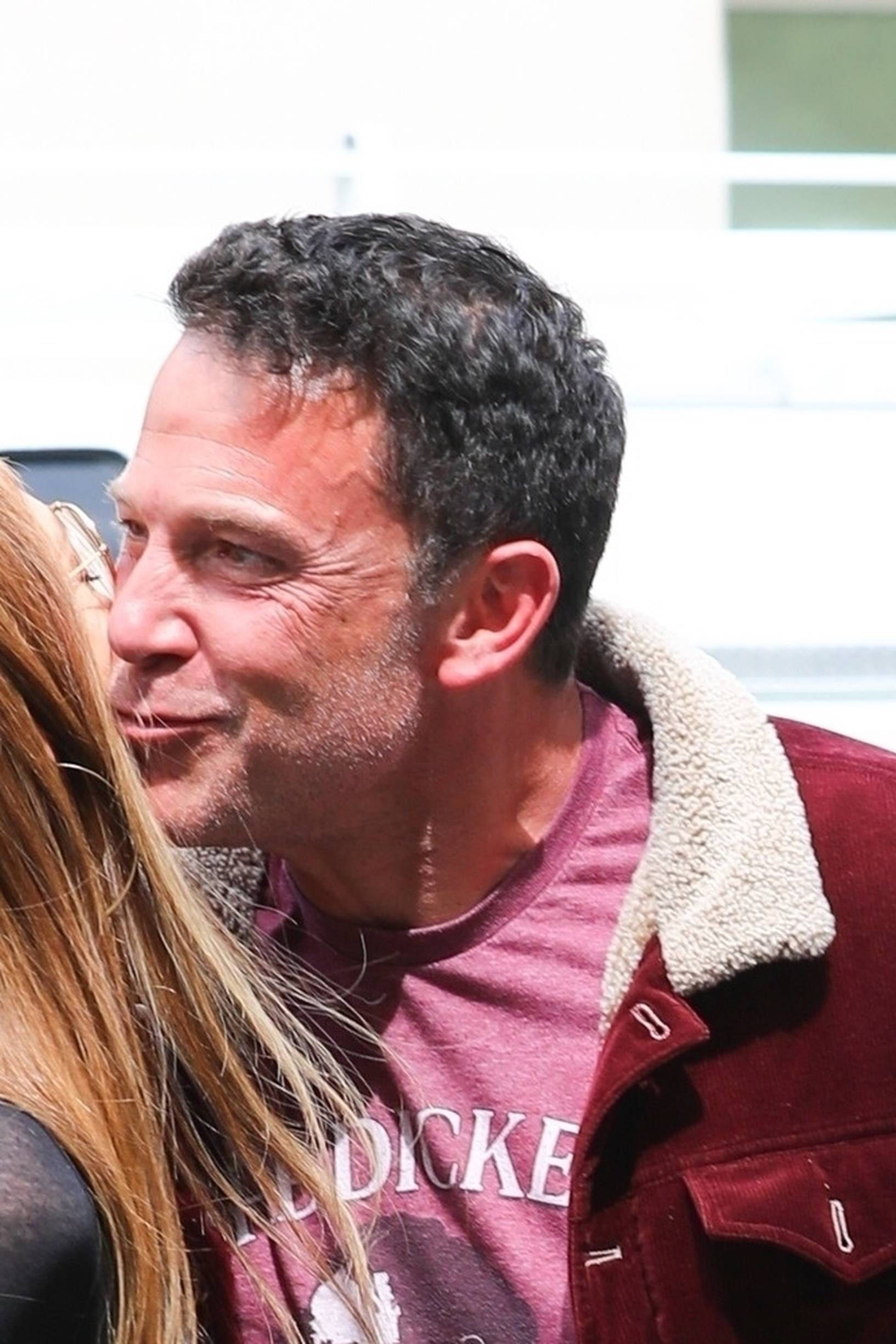 *EXCLUSIVE* Jennifer Lopez and Ben Affleck share a smooch while arriving at the YMCA in Santa Monica! - ** WEB MUST CALL FOR PRICING **