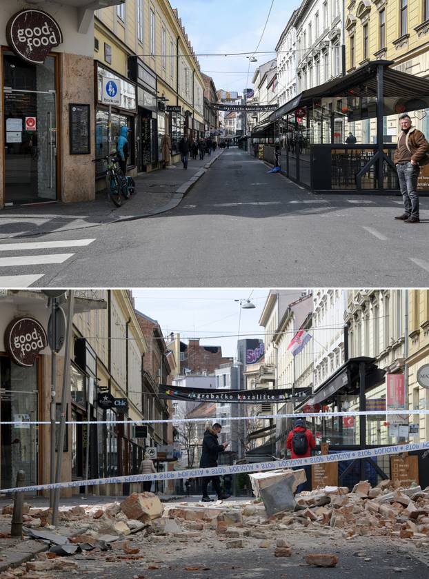 Zagreb na dan potresa i danas