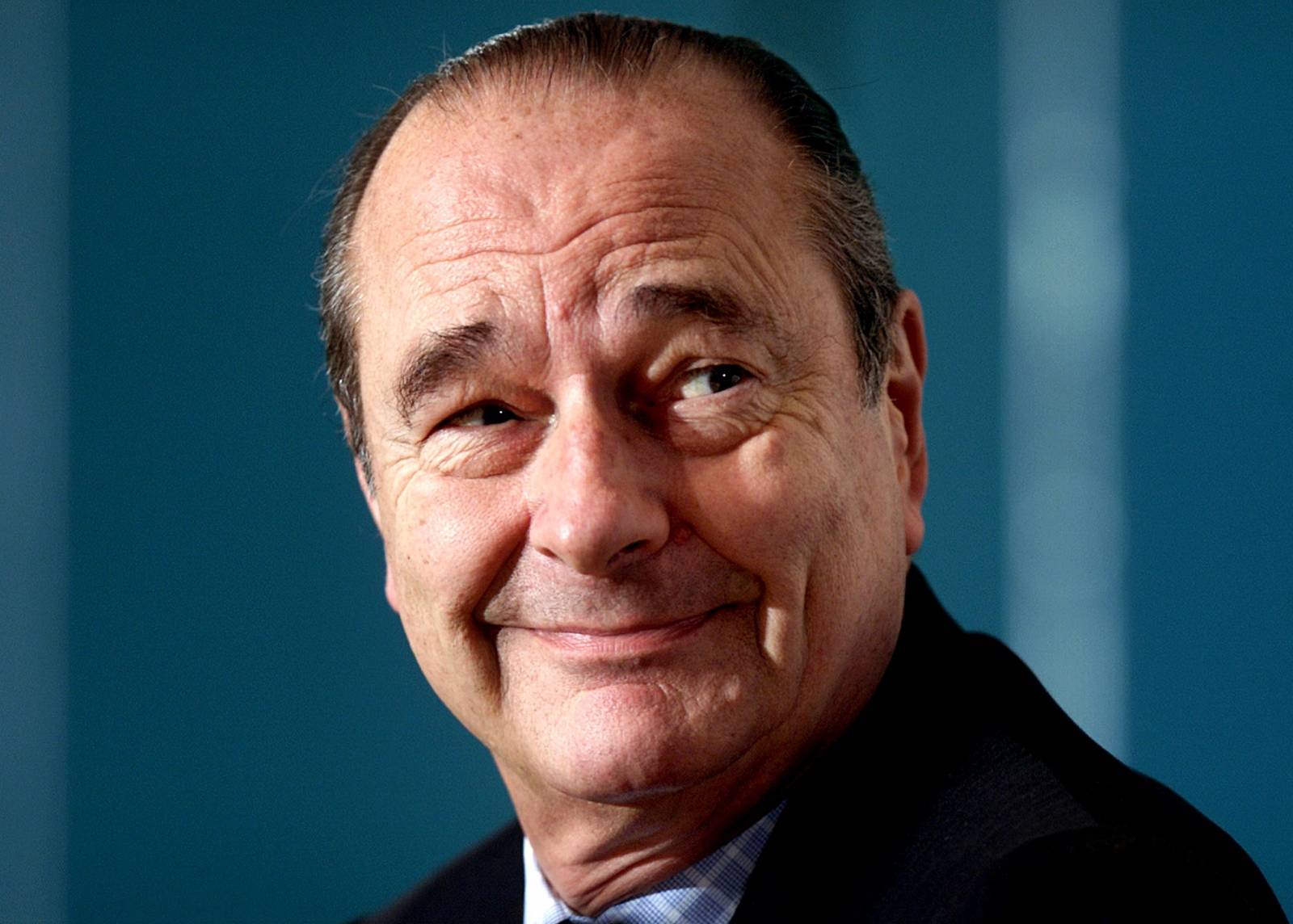 FILE PHOTO: French President Jacques Chirac is seen during his news conference at the end of the stockholm European Summit