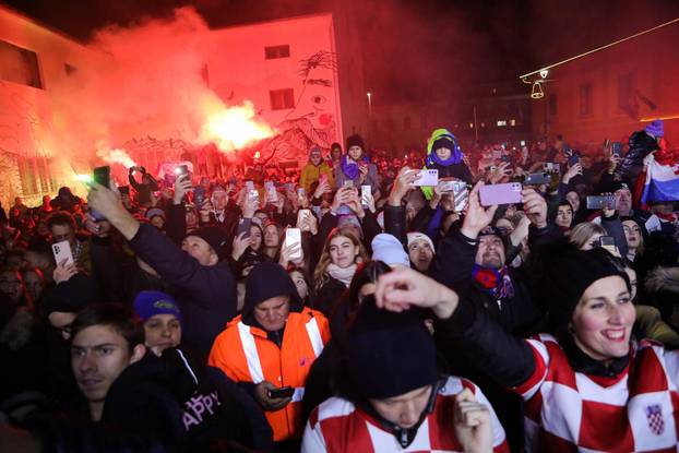 Doček za nogometaše Marcela Brozovića i Antu Budimira u Velikoj Gorici