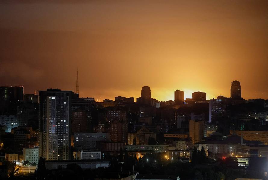 Russian drone and missile strike in Kyiv