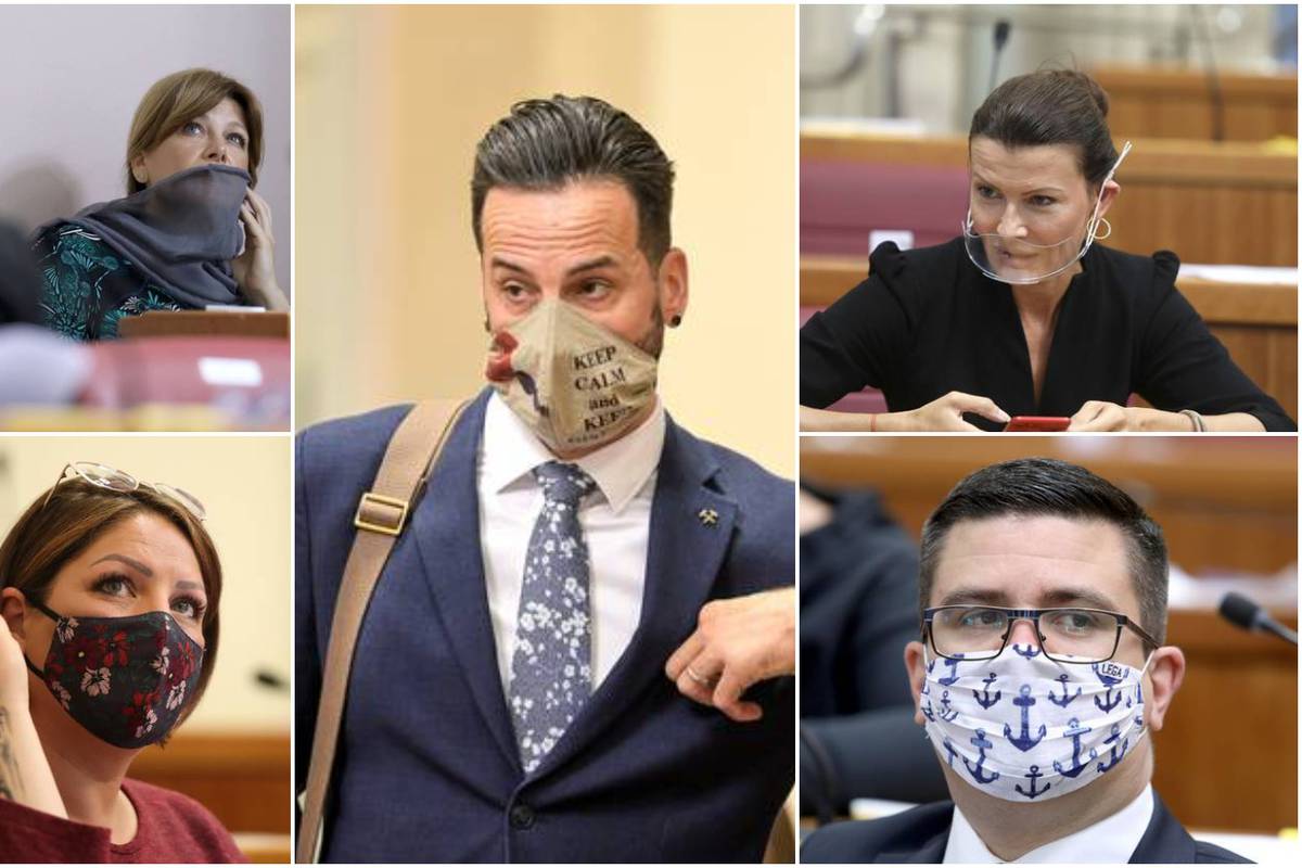 Najluđe zaštitne maske naših saborskih zastupnika: Od čipke, cvijetića i sidra pa do marama