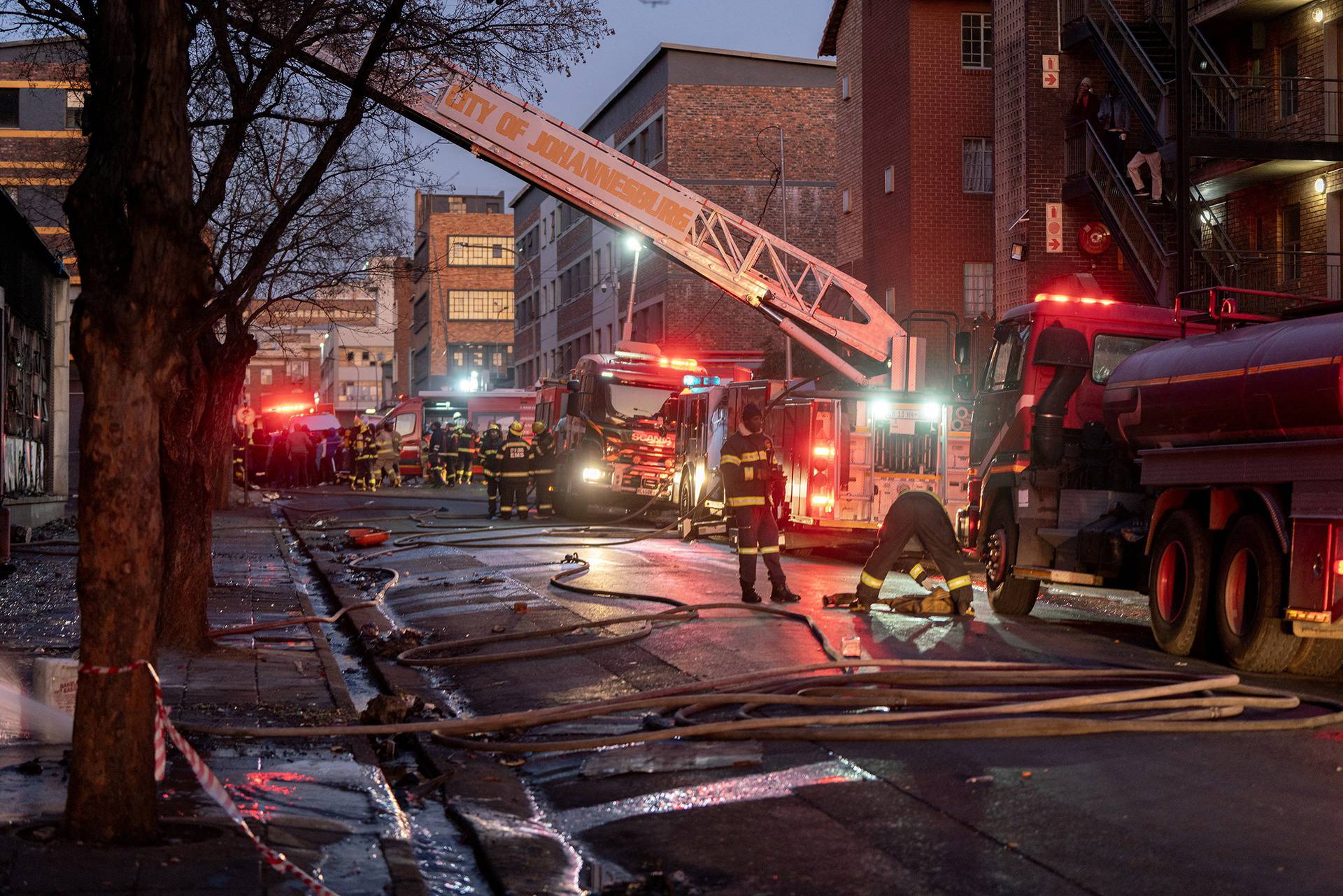 Aftermath of fire accident in Johannesburg