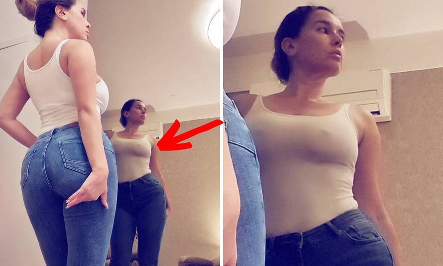 Nives pred ogledalom: Odraz je otkrio da ne nosi grudnjak...