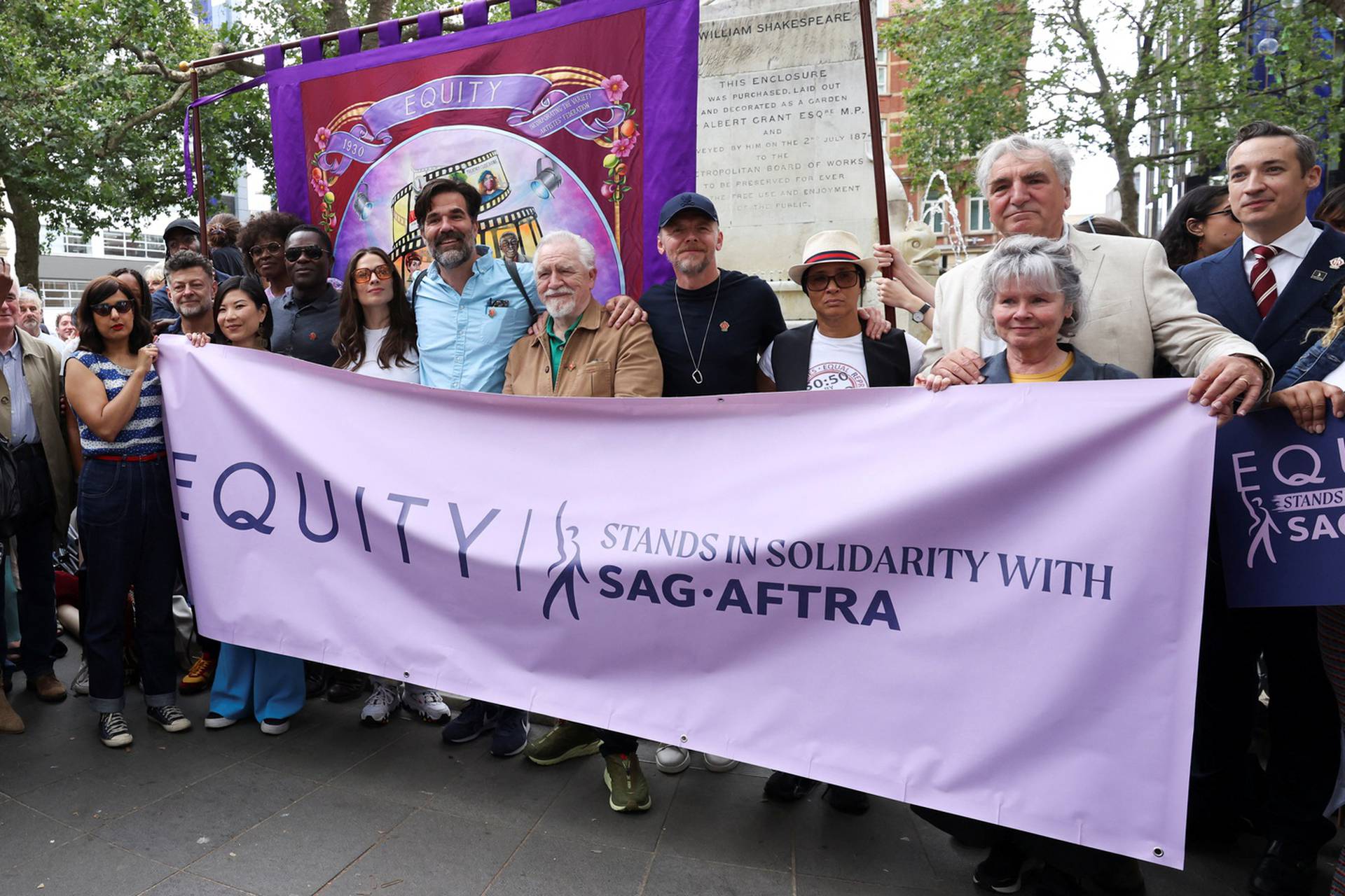 Equity rally in solidarity with the SAG-AFTRA strikes, London