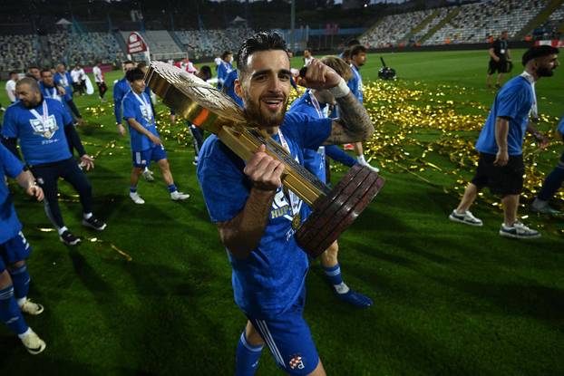 Rijeka: Slavlje Dinama nakon pobjede i osvajanja dvostruke krune