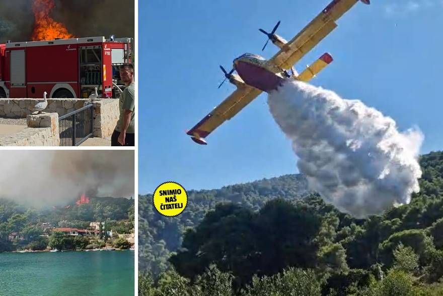 Kanaderi na Šolti spašavaju kuće od požara