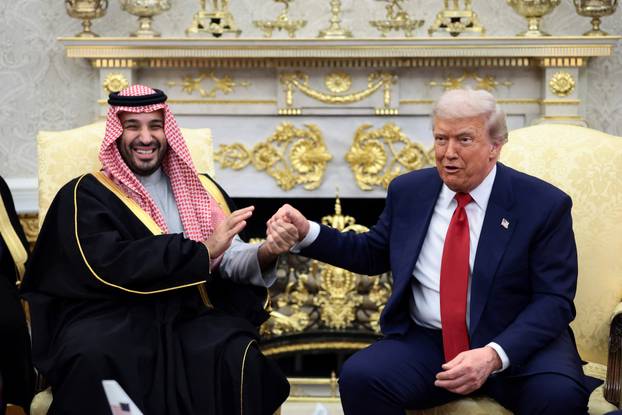 U.S. President Donald Trump meets Saudi Crown Prince Mohammed bin Salman at the White House in Washington