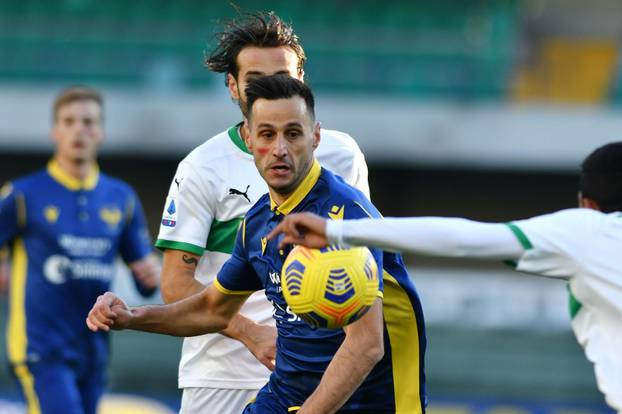 Italian football Serie A match - Hellas Verona vs Sassuolo Calcio