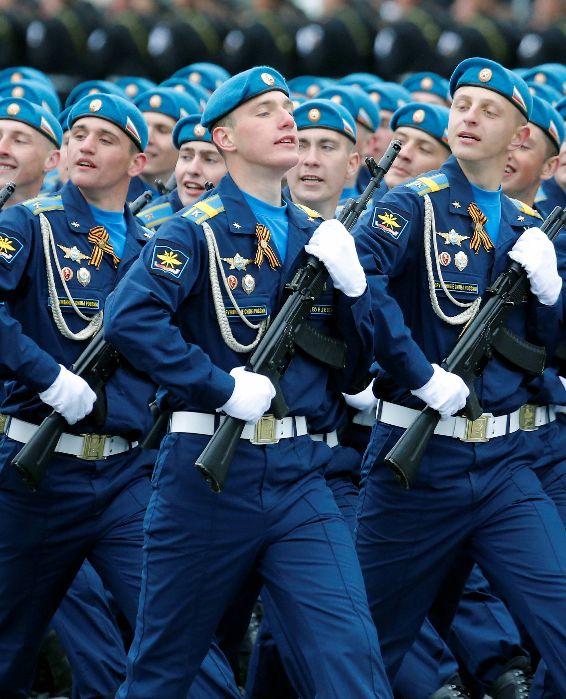 Russian army parade marking the World War II anniversary in Moscow