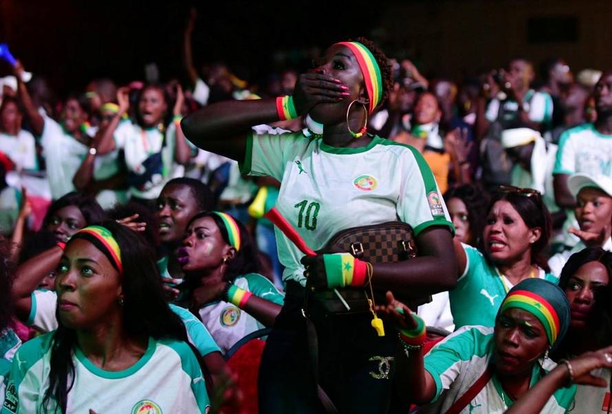 Fans watch the Africa Cup of Nations 2019 - Final - Senegal v Algeria