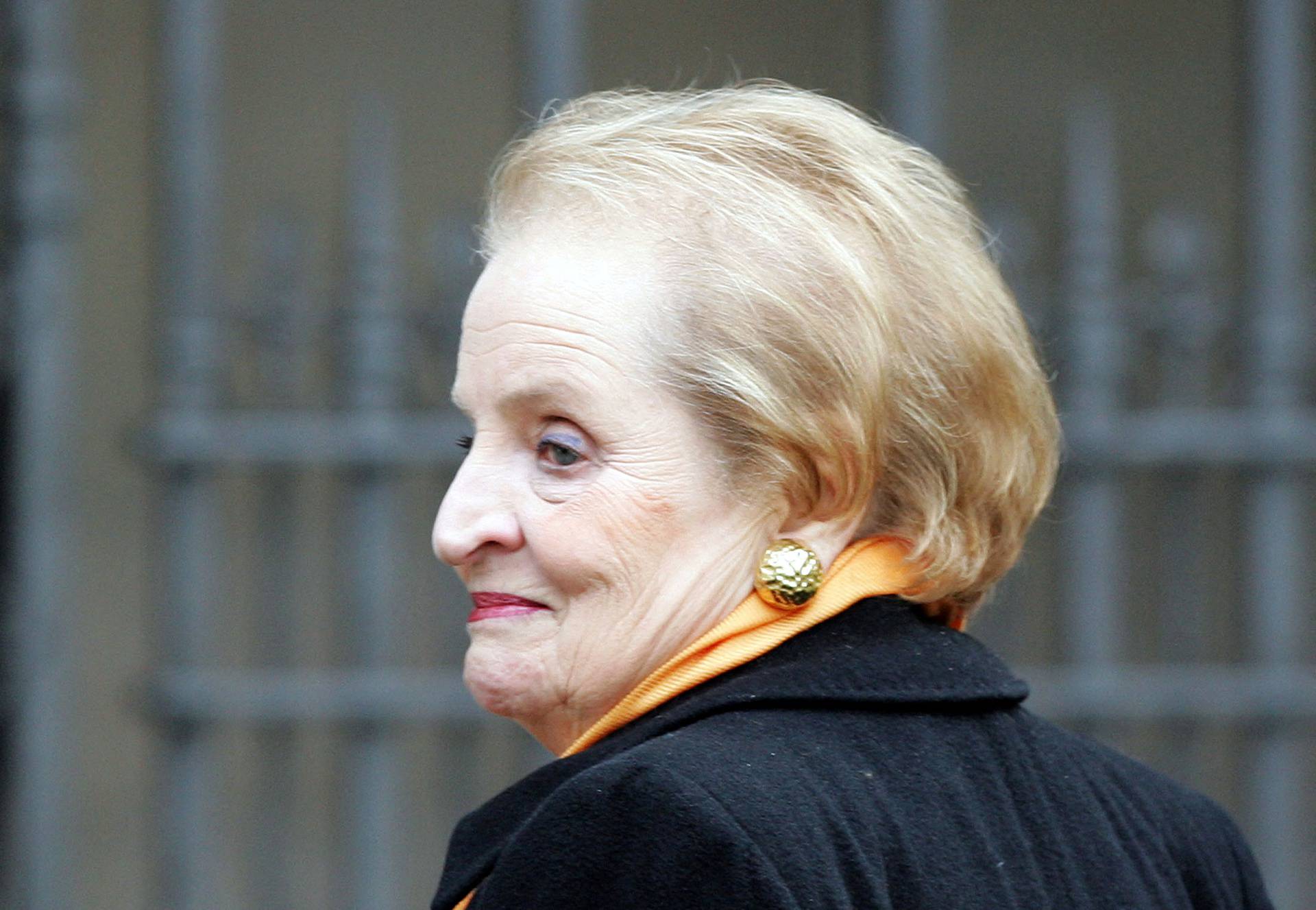 FILE PHOTO: Albright of the US arrives for the Service of Thanksgiving for the Life and Work of Robin Cook in London