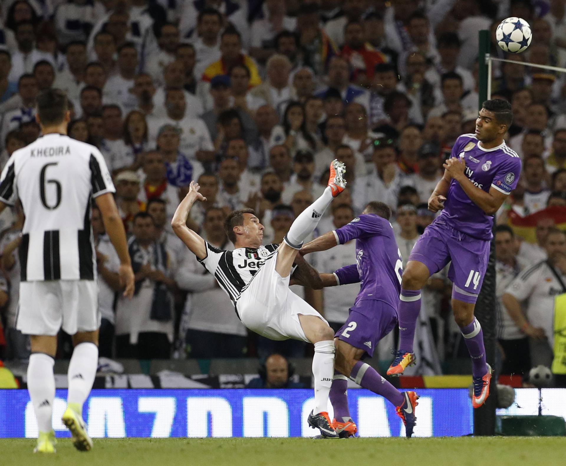 Juventus' Mario Mandzukic scores their first goal