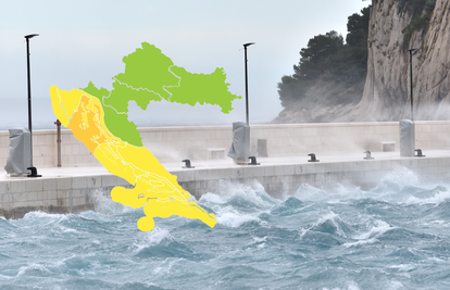 Meteoalarm na snazi za cijelu obalu, na Jadranu i do 17 °C. Olujni vjetar otežava promet
