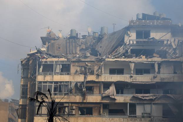 Site of an Israeli strike in Beirut