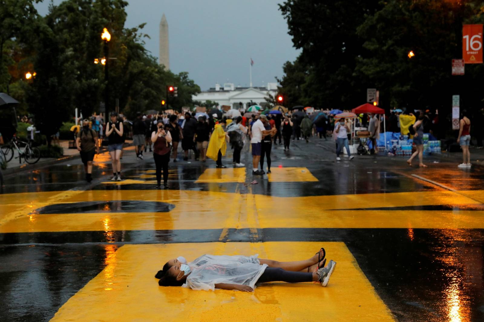 Protest against the death in Minneapolis police custody of George Floyd, in Washington