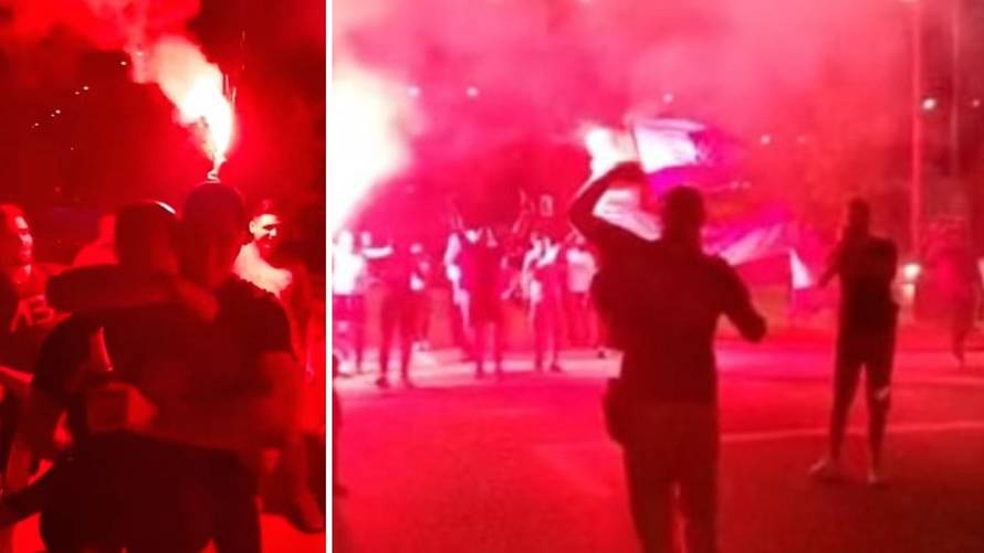 VIDEO Ludnica na 'Tuđmanu': 'Savagea' dočekala bakljada, pivo zamijenilo šampanjac...