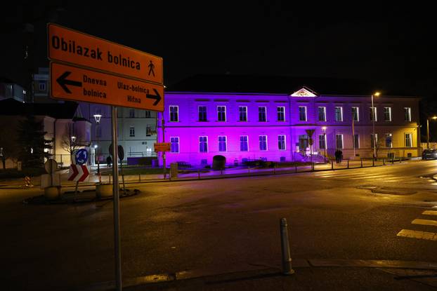 Zagreb:  KBC Sestre milosrdnice obojana je u ljubičasto povodom međudarodnog dana epilepsije