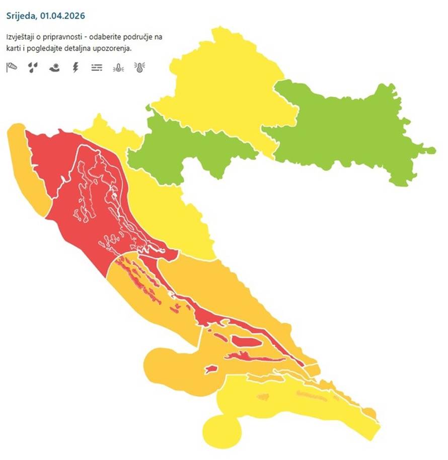 KAOS S VREMENOM Orkanska bura udara do 160 km/h, upaljeni su crveni meteoalarmi!