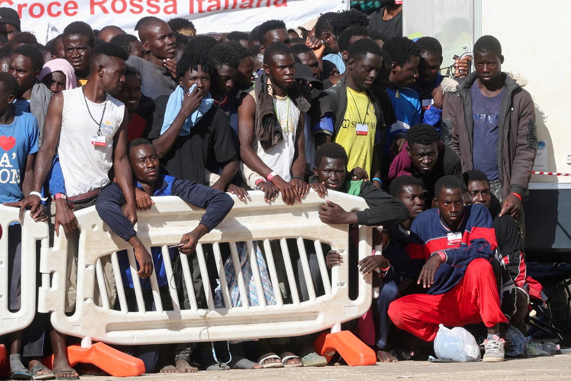 Migrants in Lampedusa