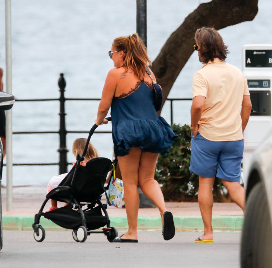 EXCLUSIVE PICTURES: Tamara Ecclestone enjoys holiday in Ibiza with husband Jay Rutland, daughter Sophia and father Ben Ecclestone.