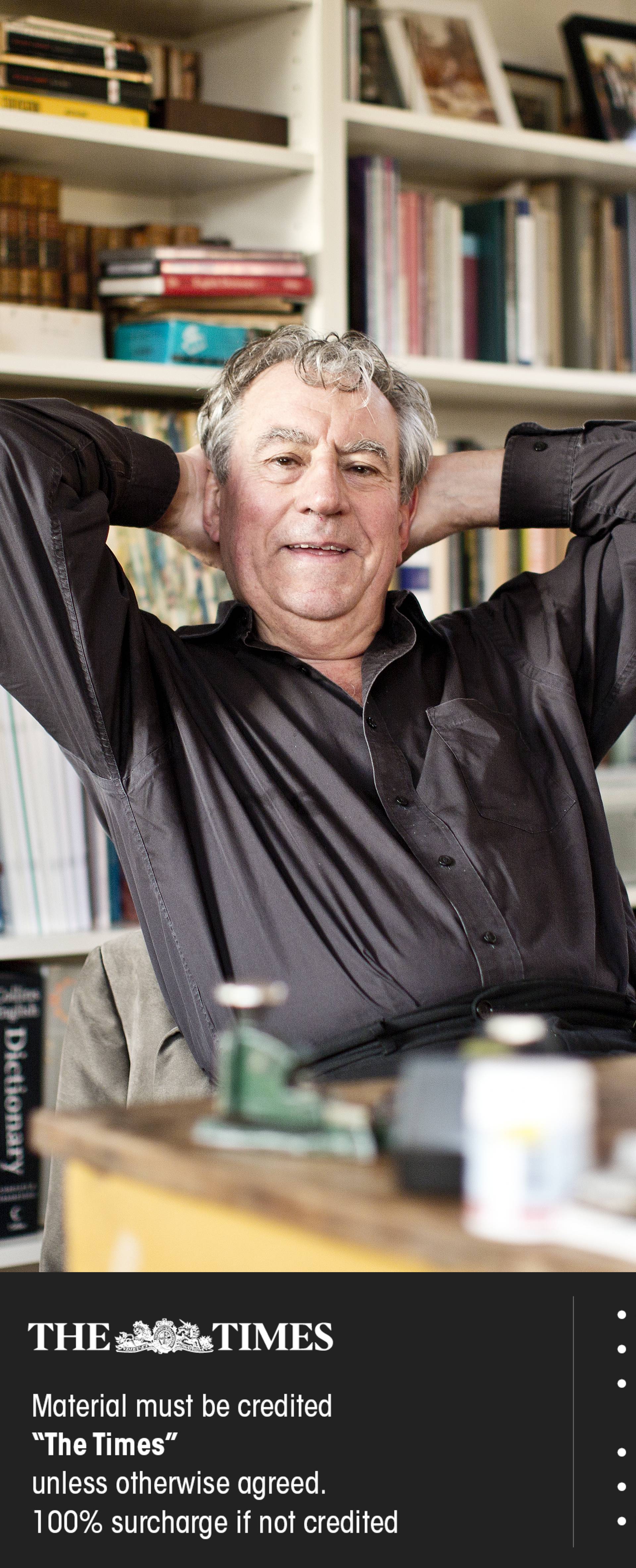 Terry Jones at home in London.