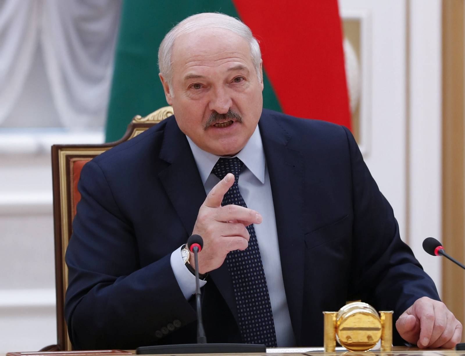 Belarusian President Alexander Lukashenko speaks at CIS Heads of Government Council in Minsk