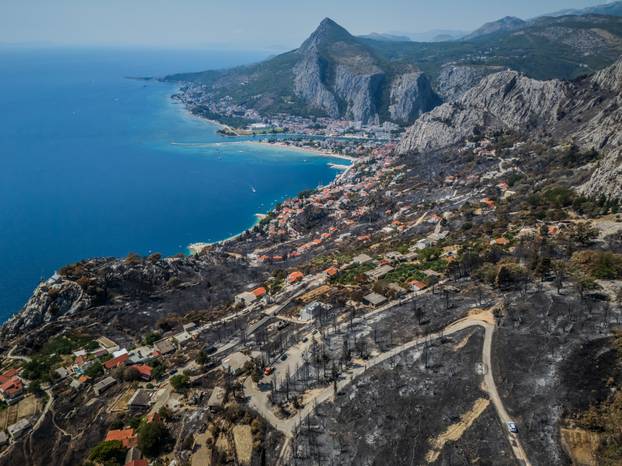 Omiš Borak:  Posljedice požara u mjestu Borak iznad Omiša