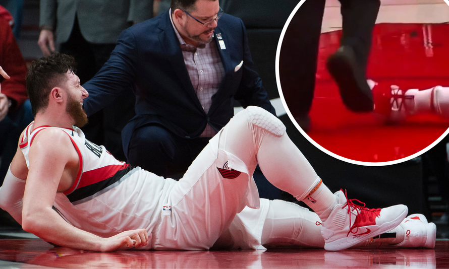 Grozna ozljeda Nurkića, sudac mu zapeo za slomljenu nogu!