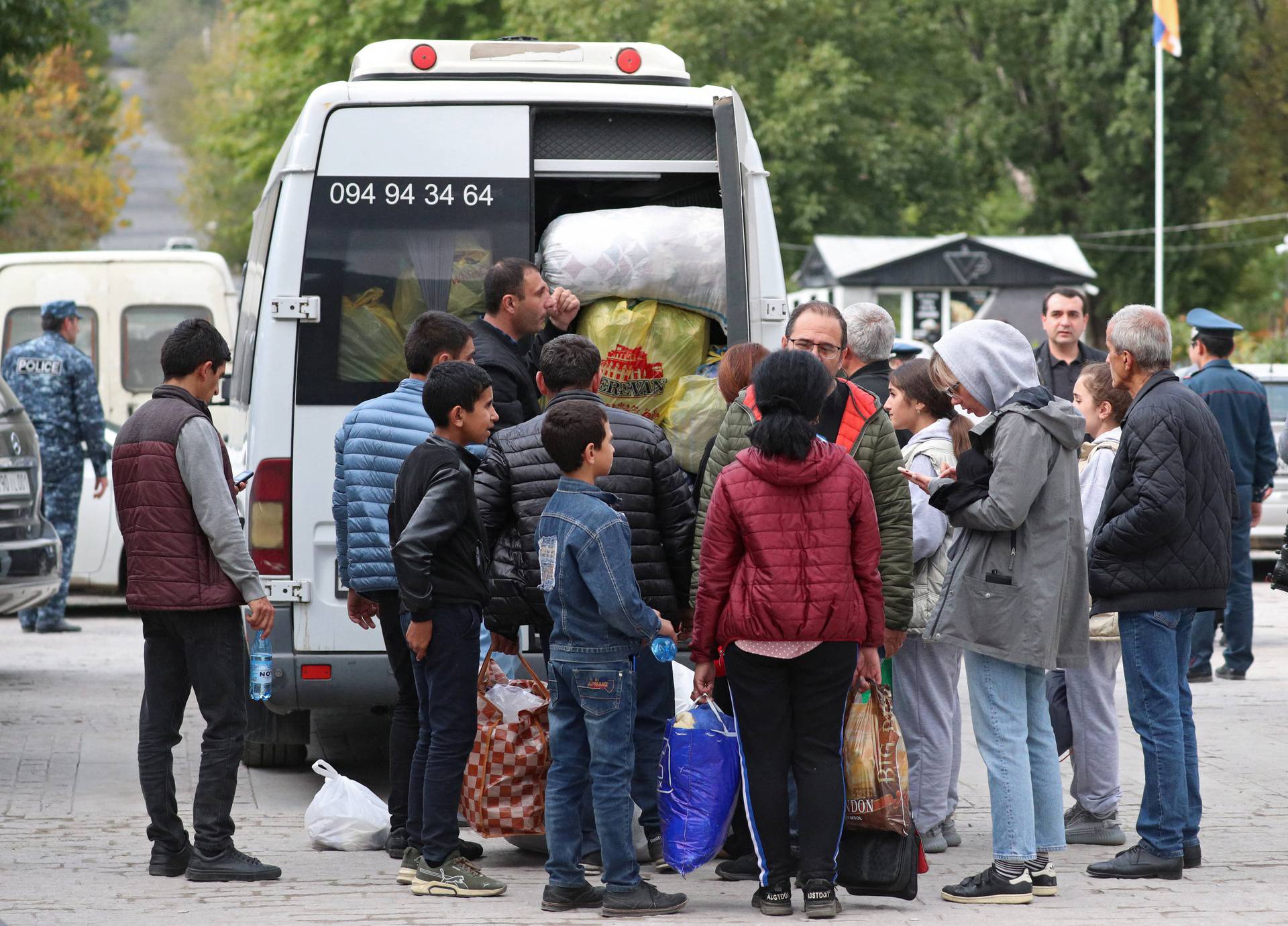 Refugees from Nagorno-Karabakh arrive in Goris