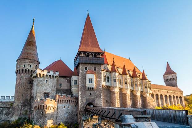 Medieval Hunyad Corvin castle in Transylvania region, Romania