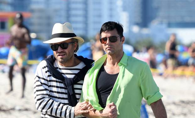 Ricky Martin and Edgar Ramirez film scenes for Versace American Crime Story