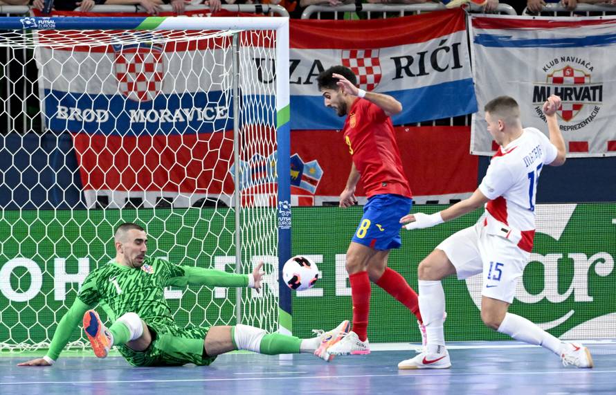 Susret Hrvatske i Španjolske u polufinalu Europskog prvenstva u futsalu