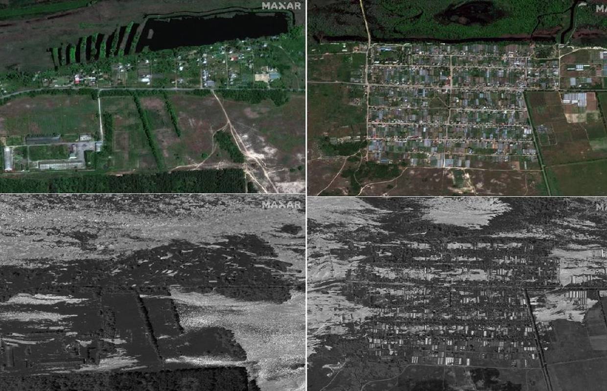Satelitske snimke pokazale su razmjere užasa nakon uništenja brane: 'Žele potopiti naš grad!'