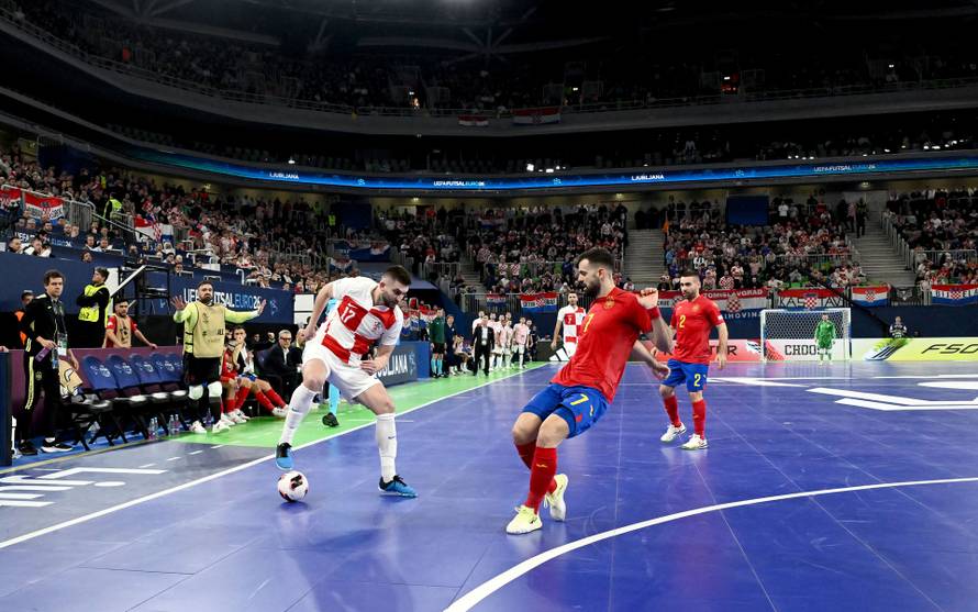 Susret Hrvatske i Španjolske u polufinalu Europskog prvenstva u futsalu