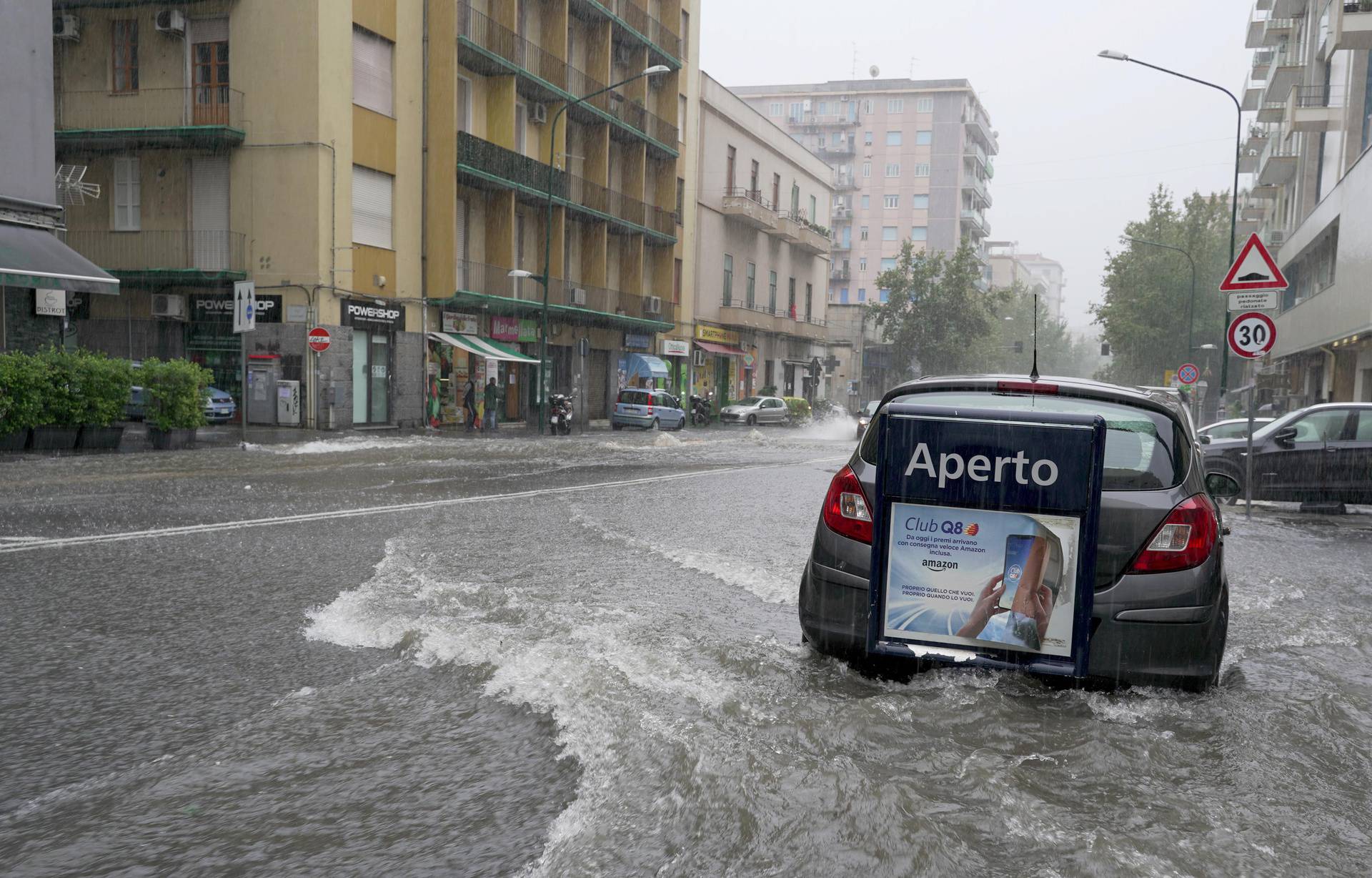 Heavy rainfall on the island of Sicily