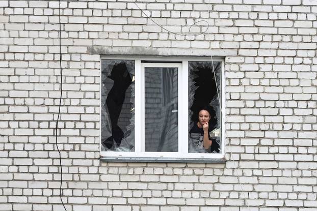 Aftermath of a Russian drone attack in Kyiv