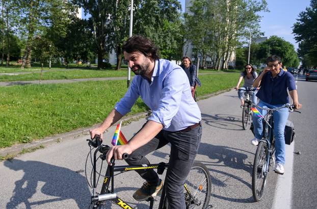 Zagreb: Pride ride, prosvjedna vožnja biciklima koju organizira Ponosni Zagreb