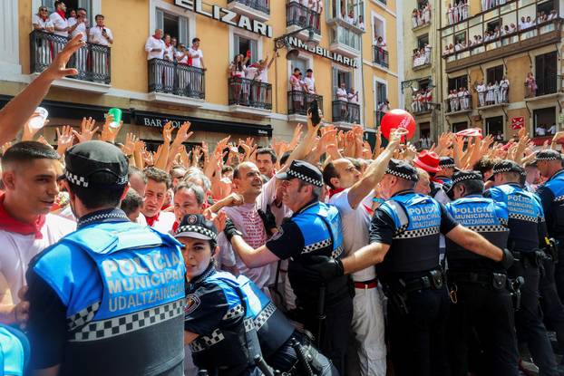 San Fermin festival (Chupinazo) in Pamplona