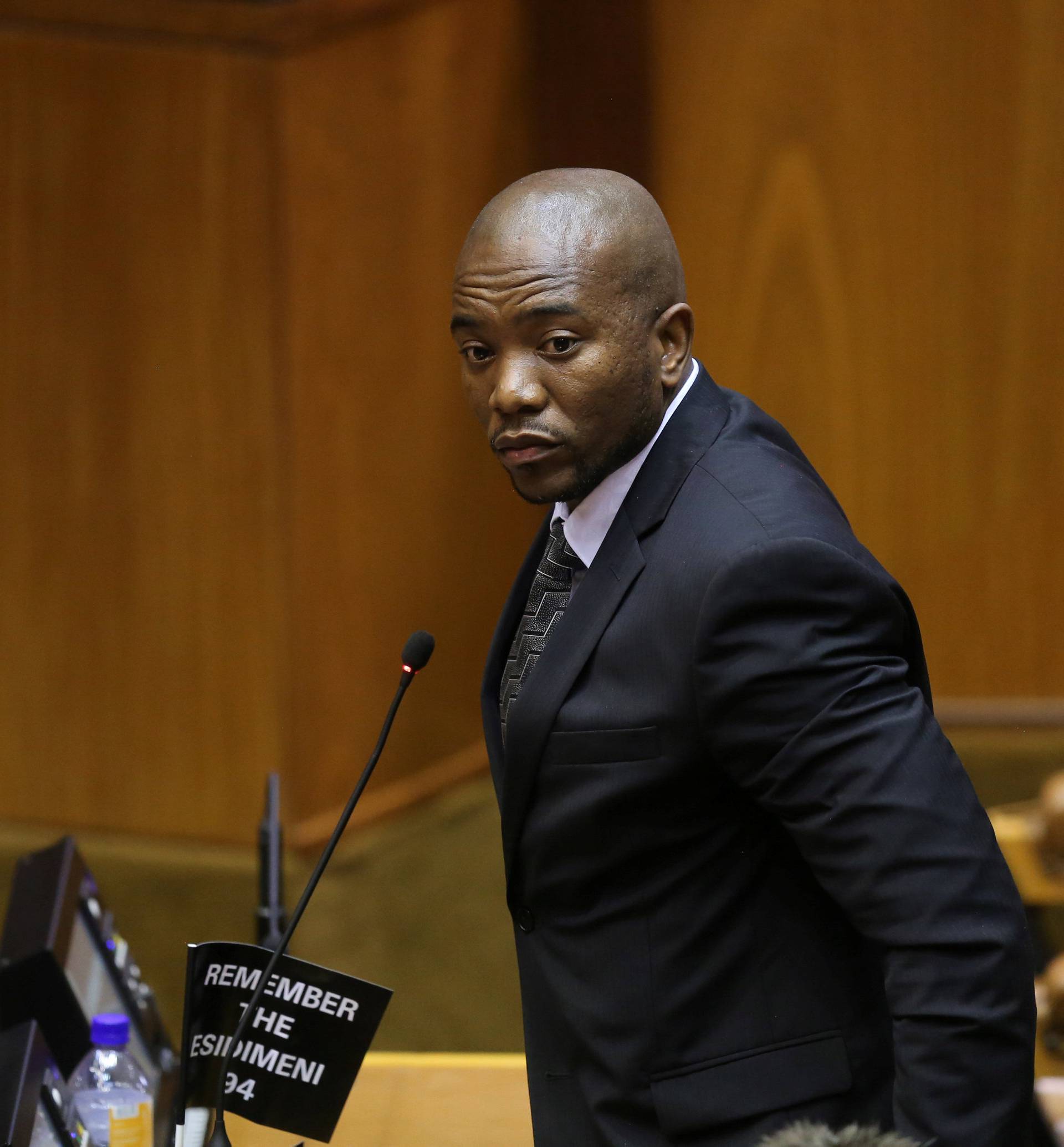 Leader of the Democratic Alliance Mmusi Maimane is pictured ahead of President Zuma's State of the Nation Address in Cape Town